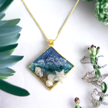 Sea Ocean Resin Handmade Pendant