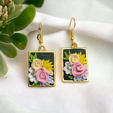 Everyday wear Floral fusion Handmade Earrings