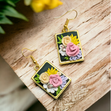 Everyday wear Floral fusion Handmade Earrings