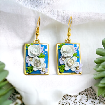 Everyday wear Ocean Blue Handmade Earrings