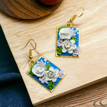 Everyday wear Ocean Blue Handmade Earrings