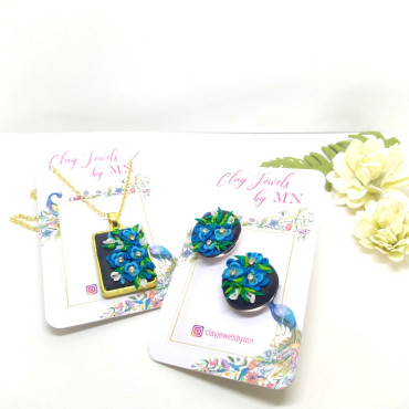 Blue Floral Fantasy Set