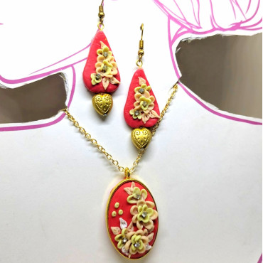 Ruby Red Teardrop set