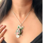 Owl Necklace Emerald Green Jewellery