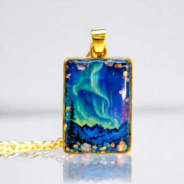 Aurora Glitter Handmade Pendant