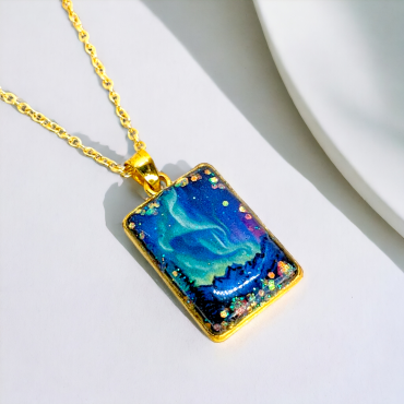 Aurora Glitter Handmade Pendant