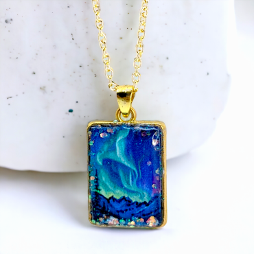 Aurora Glitter Handmade Pendant