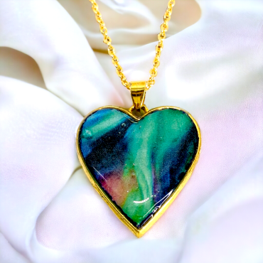 Aurora Heart Handmade Pendant