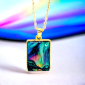 Aurora Rectangular Handmade Pendant