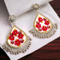 Red and White Combination Chandbalis